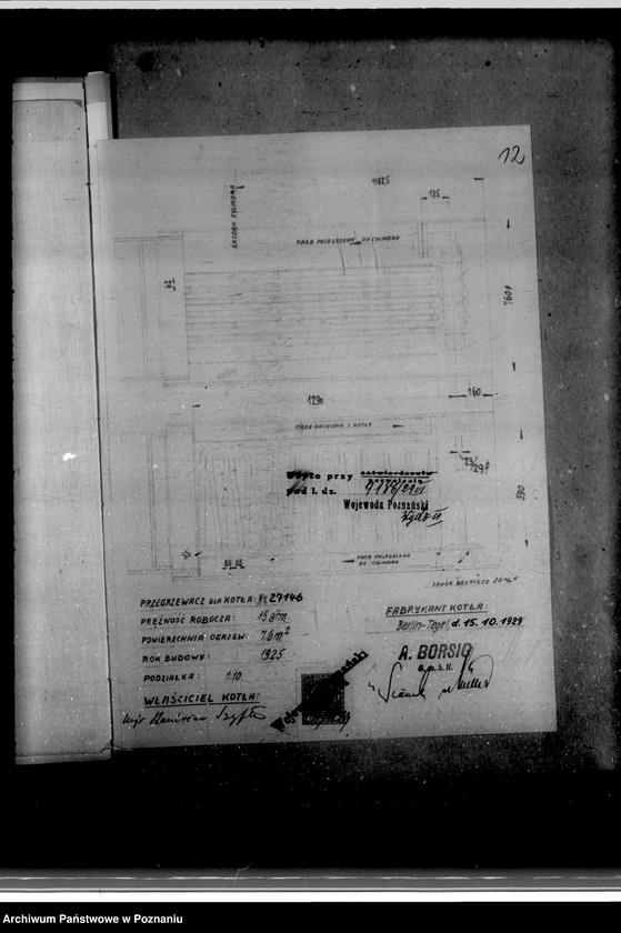 Obraz 16 z jednostki "Gorzelnia rolnicza St. Szyftera we wsi Gutowo Wielkie powiat wrzesiński nr woj. kotła 6387"