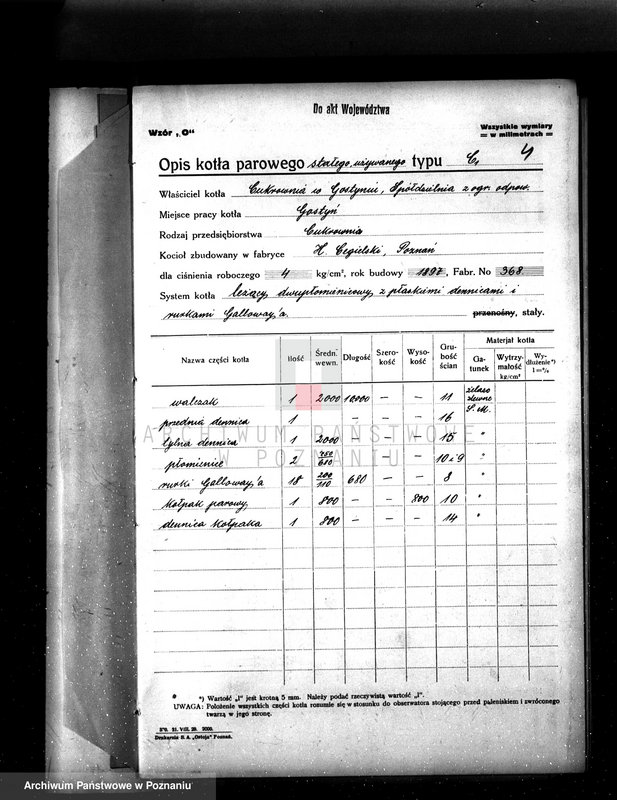 Obraz 8 z jednostki "Cukrownia w Gostyniu nr woj. kotła 1429"