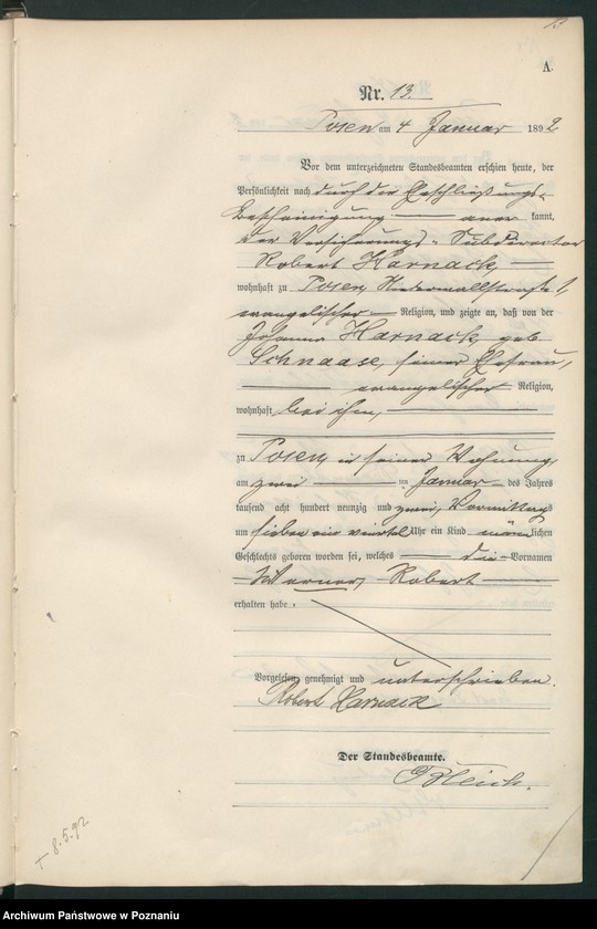 Obraz 16 z jednostki "Księga urodzeń t. I, II"