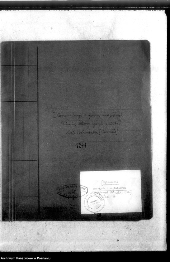 Obraz 4 z jednostki "Kreis Hohensalza (Inowrocław). Korespondencja w sprawie miejscowych Niemców, którzy zginęli w 1939 roku"