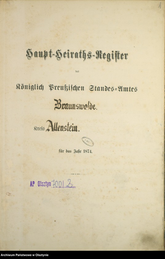 image.from.unit.number "Haupt-Heiraths-Register Nr 1 - 7"