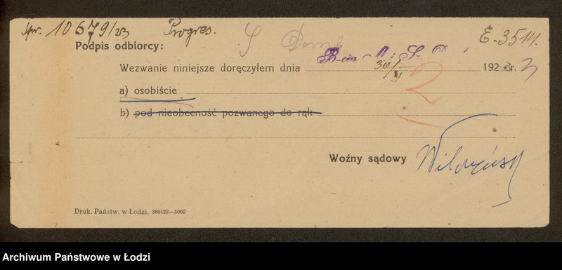 Obraz 5 z jednostki "Sz. I M. Bracia Domb- wyrób i sprzedaż gotowych ubrań"