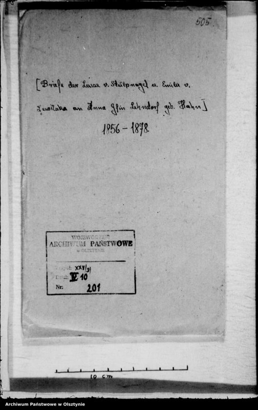 image.from.unit.number "/Luise v. Stülpnagel u. Emilie v. Lewitzka an Anna Gfin Lehndorff geb. Hahn/"