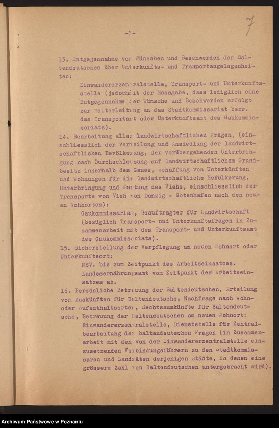 Obraz 10 z jednostki "[Zarządzenia i okólniki Einwandererzentralstelle Nord - Ost in Posen [Poznań]"