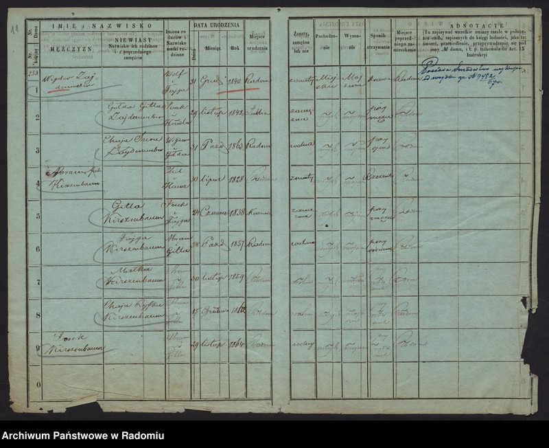 image.from.unit.number "Księga ludności miasta Radomia. 253- 316"