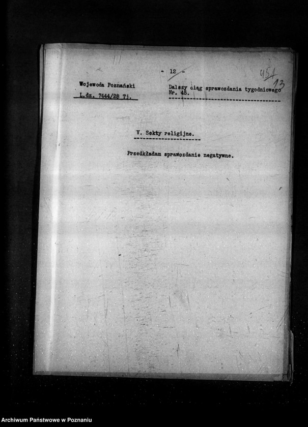 Obraz 18 z jednostki "Sprawozdania sytuacyjne tygodniowe za czas od 2 listopada do 29 listopada 1928 r."