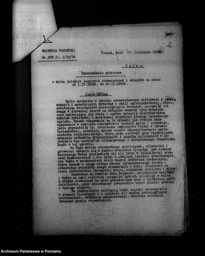 Obraz 6 z jednostki "Sprawozdanie półroczne z życia polskich legalnych stowarzyszeń i związków za okres od 1 kwietnia do 30 września 1938 r."