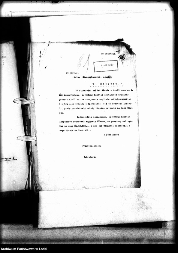 Obraz 17 z jednostki "Korespondencja Głównego Komitetu Obywatelskiego z Komitetem Kontroli"