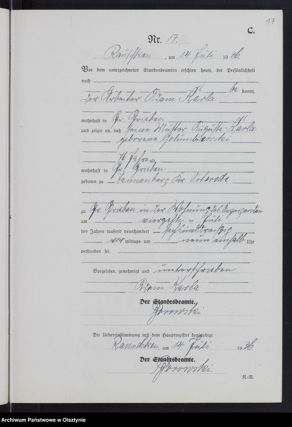 image.from.unit.number "Sterbe-Register /Neben-Register/ Nr 1 - 34"