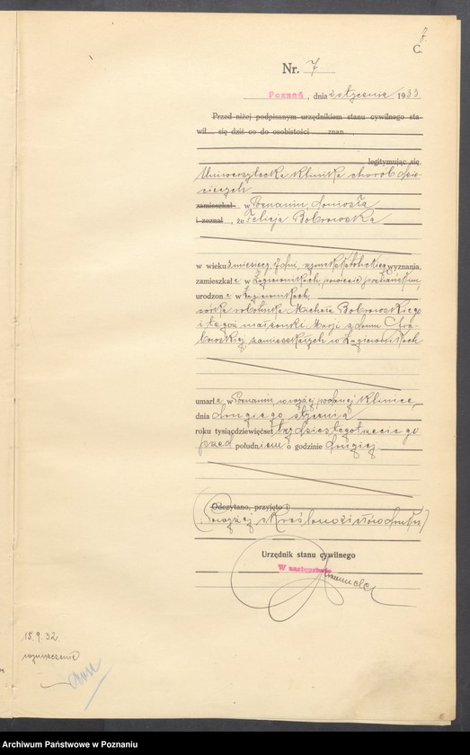 Obraz 9 z jednostki "Księga miejscowa zgonów tom I [Rejestr główny zgonów]"