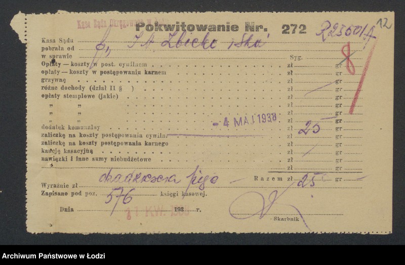 Obraz 14 z jednostki "Izrael Alie Izbicki, Icek Dawid Dembiński, Szulem Mendel Luel- wyrób i sprzedaż manufaktury"