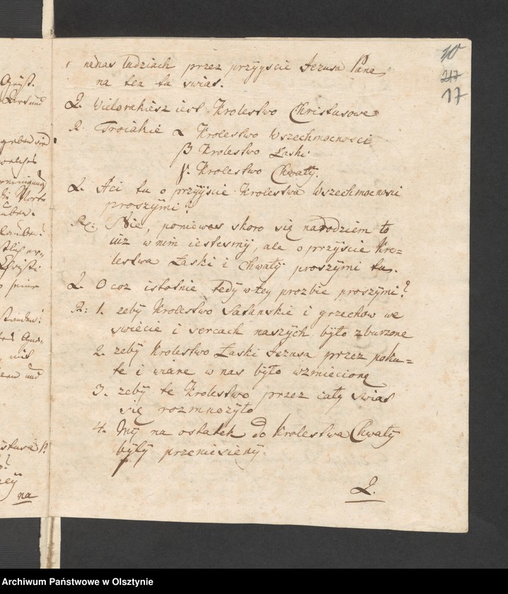 image.from.unit.number "Acta des Etats-Ministeriums zu Königsberg [Królewiec]. Die Catecheten Stelle in Malga [Małga]. Wegen der in Vorschlag gebrachten Einziehung"