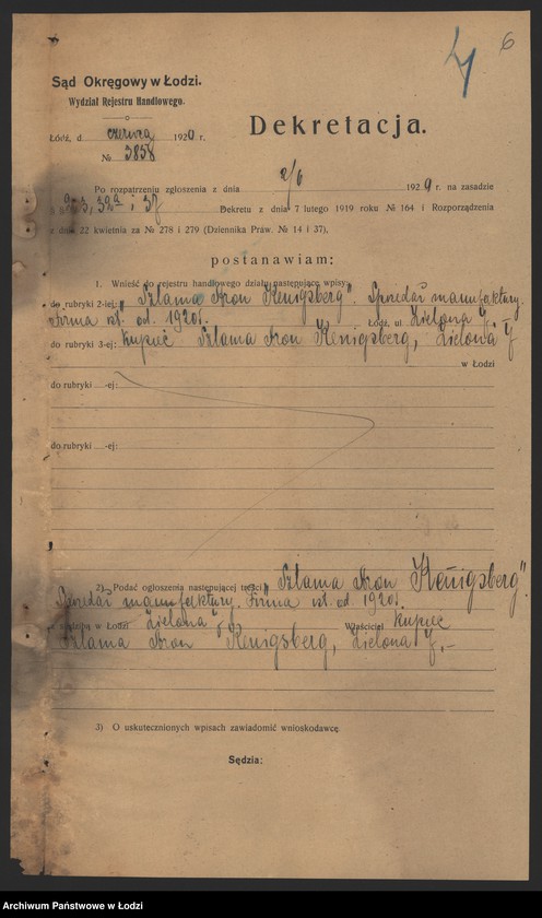 Obraz 8 z jednostki "Szla,a Aron Kenigsberg - sprzedaż manufaktury"