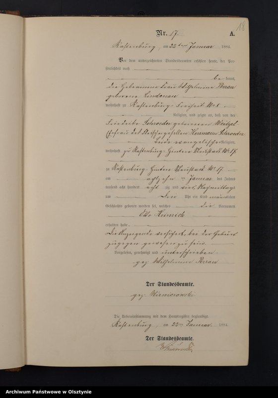 Obraz 20 z jednostki "Geburts-Neben-Register Nr 1 - 278"