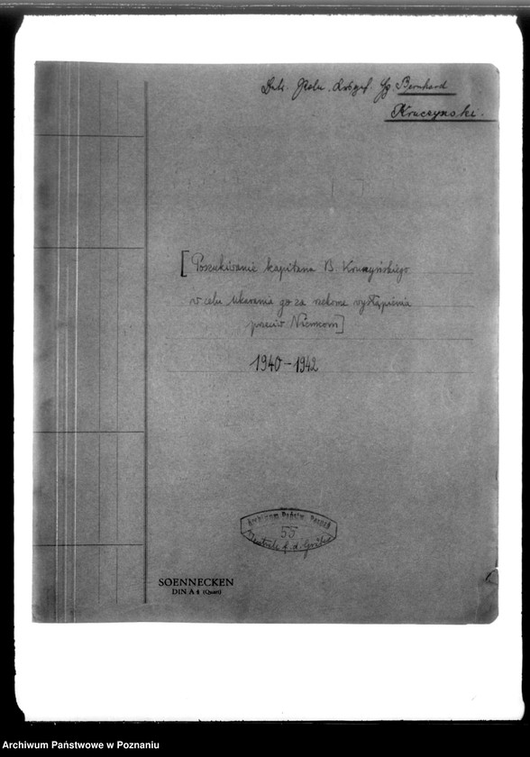 Obraz 4 z jednostki "Poszukiwanie kapitana B. Kruszyńskiego w celu ukarania go za rzekome wystąpienia przeciw Niemcom"