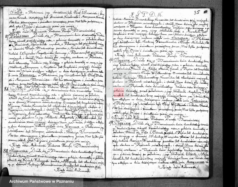 Obraz 19 z jednostki "Akta urodzonych, zaślubionych i zmarłych"