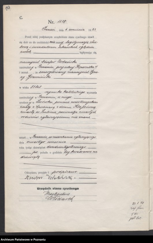 Obraz 12 z jednostki "Księga miejscowa zgonów tom IV [Rejestr główny zgonów]"