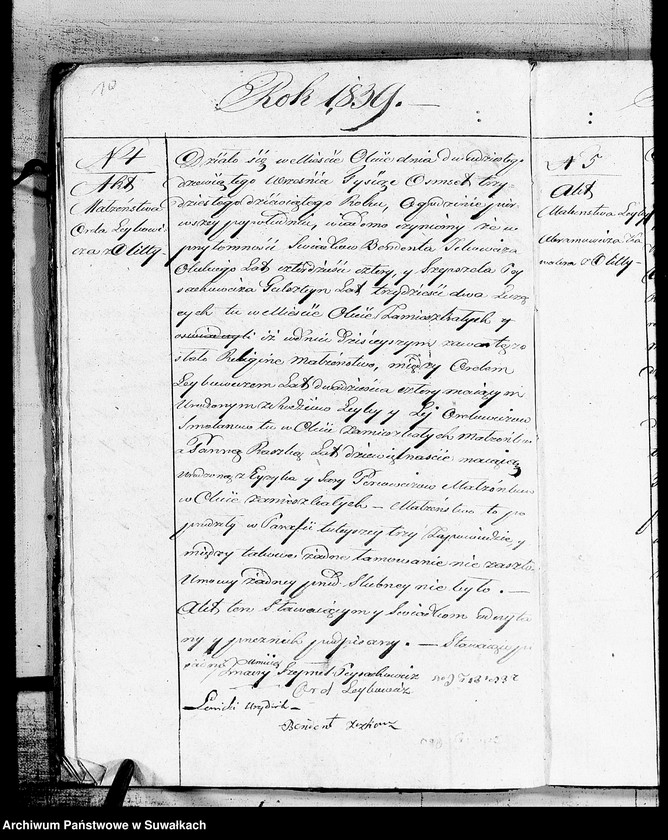 image.from.unit.number "Księga dla zapisywania aktów zaślubionych Urzędnika Stanu Cywilnego wyznania mojżeszowego miasta Olity pow. Kalwaryjskiego"