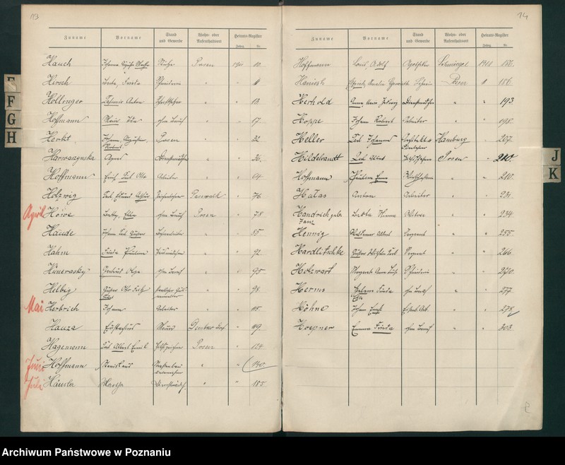 Obraz 12 z jednostki "Spis alfabetyczny małżeństw za 1911"