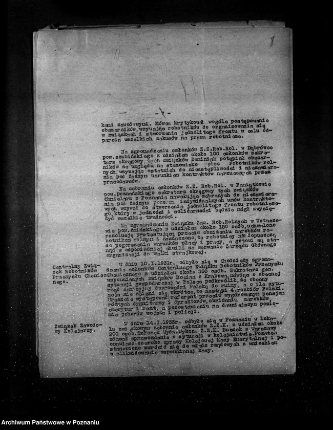 Obraz 13 z jednostki "Sprawozdania okresowe ze stanu bezpieczeństwa za miesiące styczeń-czerwiec 1933 r. /nr 1-6/"