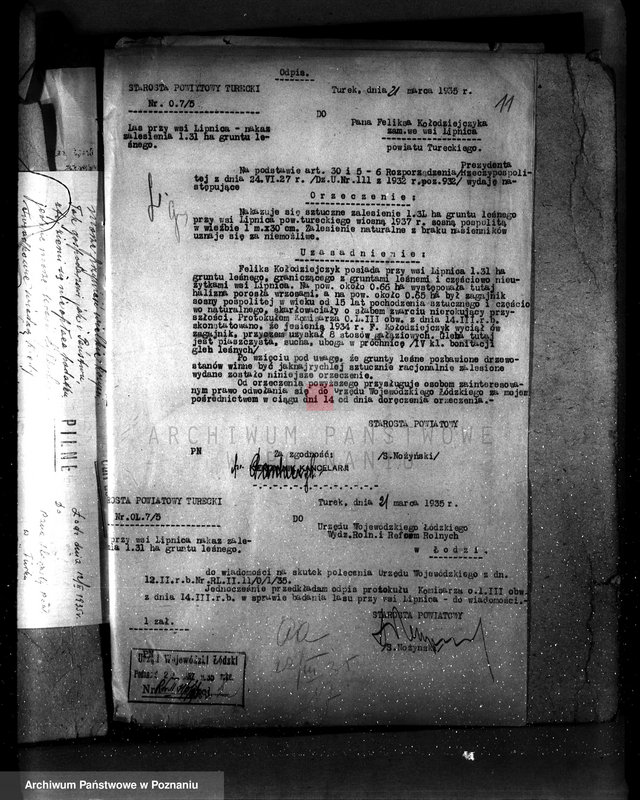 Obraz 16 z jednostki "Gmina Niewiesz powiat turecki /nadzór nad gospodarką leśną/"