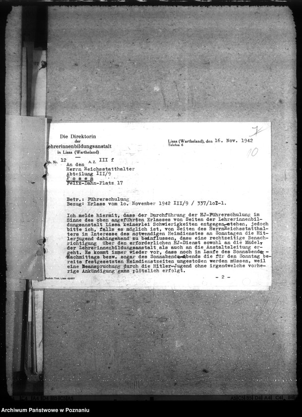 Obraz 14 z jednostki "Zusammenarbeit von Schule und Hitlerjugend. Lehrerbildungsanstalten. Verschulung aus dem Landjahr"