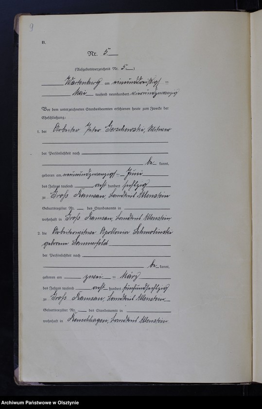 image.from.unit.number "Heirats-Haupt-Register Nr 1 - 22"