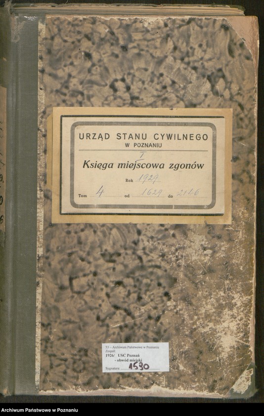 Obraz 2 z jednostki "Księga miejscowa zgonów tom IV [Rejestr główny zgonów]"