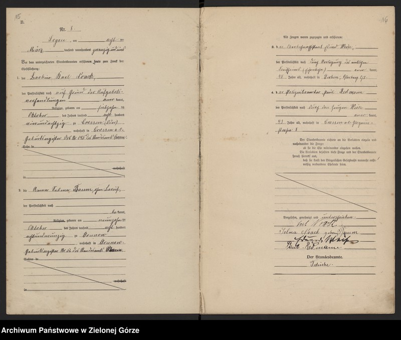 Obraz 10 z jednostki "[Księga małżeństw]"