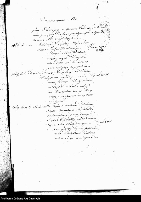 image.from.unit "Akta Prokuratorii Generalnej do sprawy sub rubro: Kasa Radziwiłłówny Skarbowi i [Mikołajowi] Myszkowskiemu."