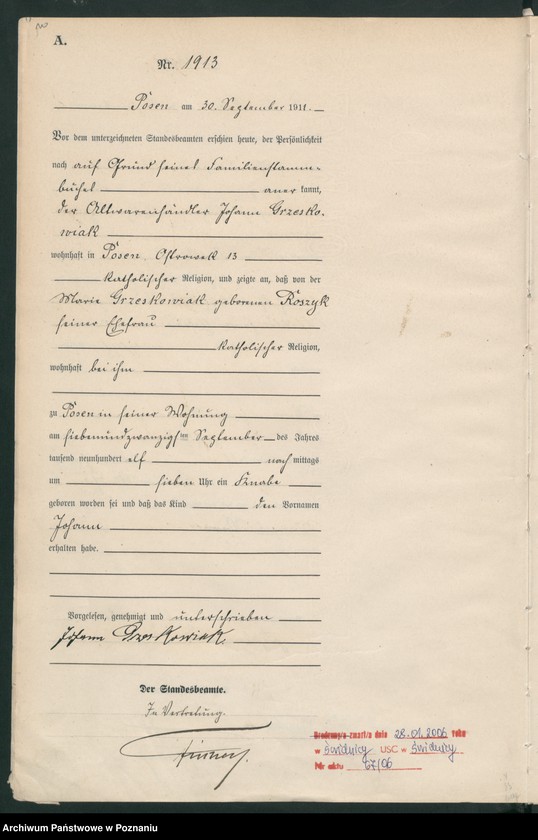 Obraz 11 z jednostki "Księga miejscowa urodzeń tom V-VI [Rejestr główny urodzeń]"