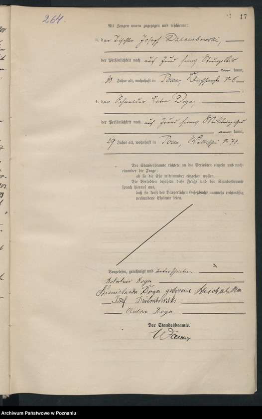 Obraz 19 z jednostki "Księga miejscowa małżeństw tom II [Rejestr główny małżeństw]"