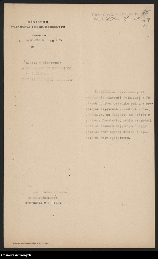 image.from.unit.number "Nominacje i dymisje w Urzędzie Zagospodarowania Odłogów; Państwowym Instytucie Gospodarstwa Wiejskiego; Poznańskim Ziemstwie Kredytowym; Głównym Urzędzie Ziemskim"