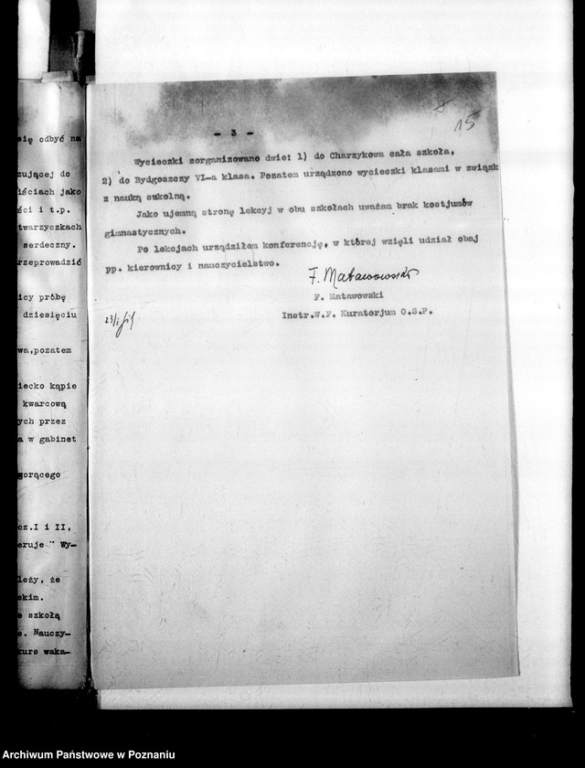 Obraz 19 z jednostki "[Sprawozdania z wizytacji wychowania fizycznego w szkołach powszechnych i zawodowych]"