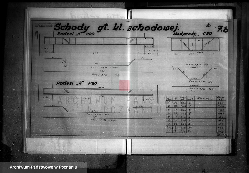 Obraz 14 z jednostki "Rysunki konstrukcyjne do obliczenia statycznego konstrukcji i żelbetonowych przy przebudowie budynku administracyjnego fabryki maszyn H. Cegielski S. A. Poznań Oddział w Rzeszowie"