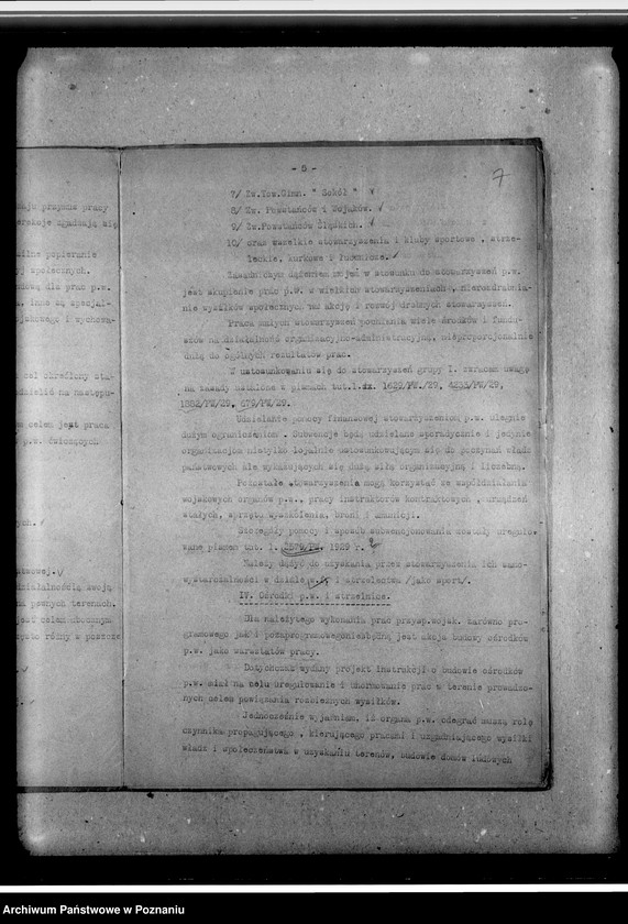 image.from.unit.number "Rozkazy, protokoły, instrukcje, sprawozdania Komitetu. Przepisy służbowe dotyczące organizacji i działalności wychowania fizycznego i przysposobienia wojskowego z 1928 roku. Korespondencje. Szkice umundurowania."