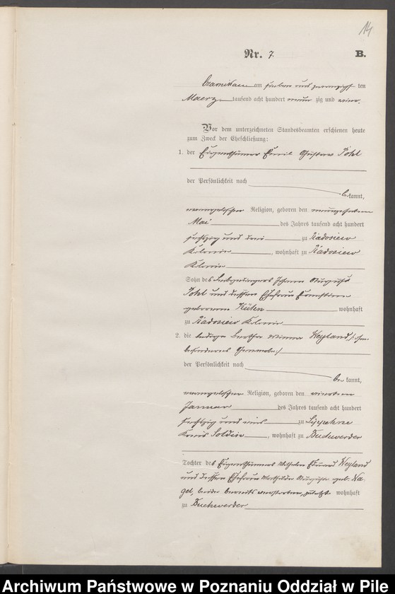 Obraz 17 z jednostki "Księga małżeństw"