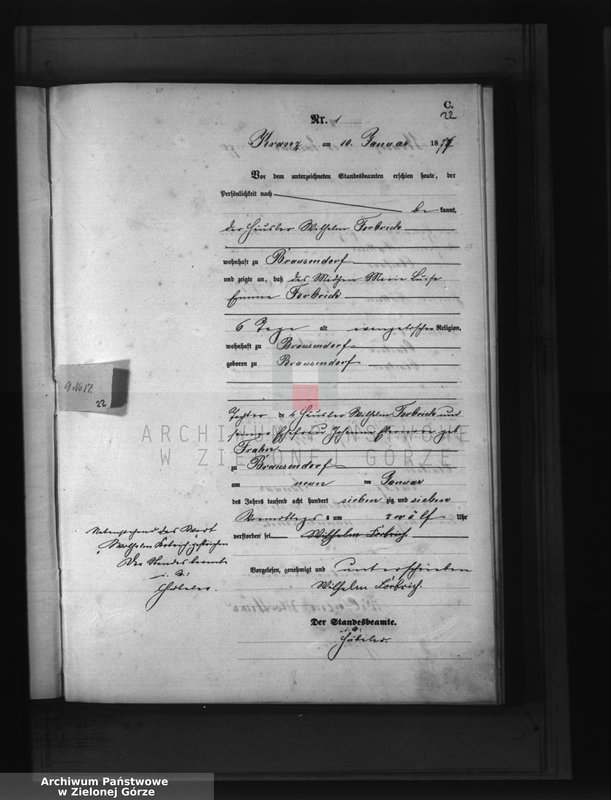 Obraz z jednostki "Sterbe-Haupt-Register"