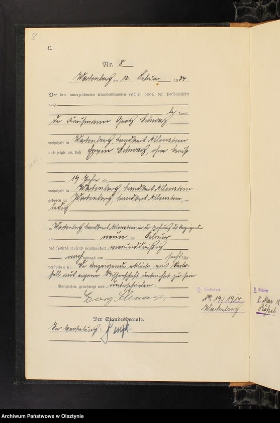 image.from.unit.number "Sterbe-Haupt-Register Nr 1 - 98"