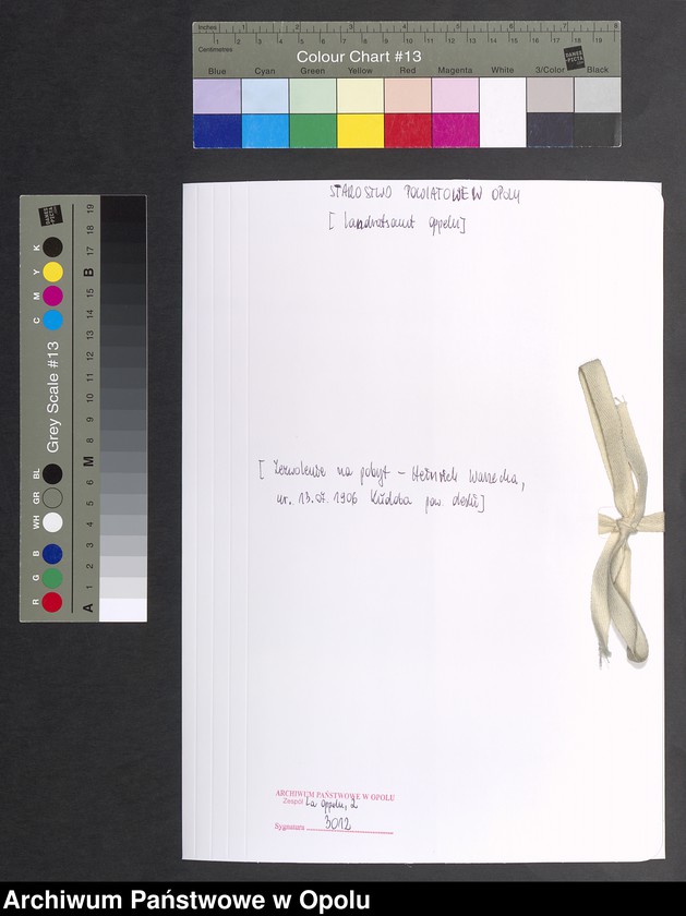 Obraz 2 z jednostki "[Zezwolenie na pobyt - Heinrich Warzecha, ur. 13. 07. 1906 Kudoba pow. oleski]"