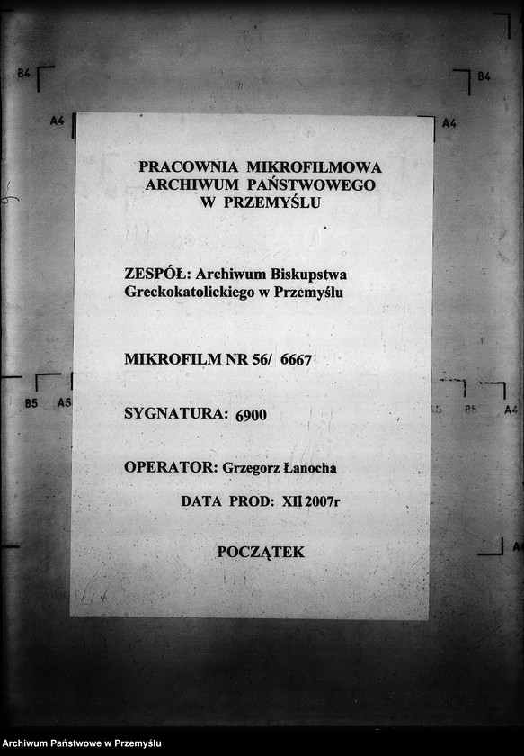 Obraz 1 z jednostki "[Kopie ksiąg metrykalnych parafii Gładyszów z filią Wirchnia (dekanat Gorlice)]"