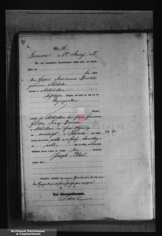 image.from.unit.number "[Pierwopis aktów urodzeń z 1885 roku]."