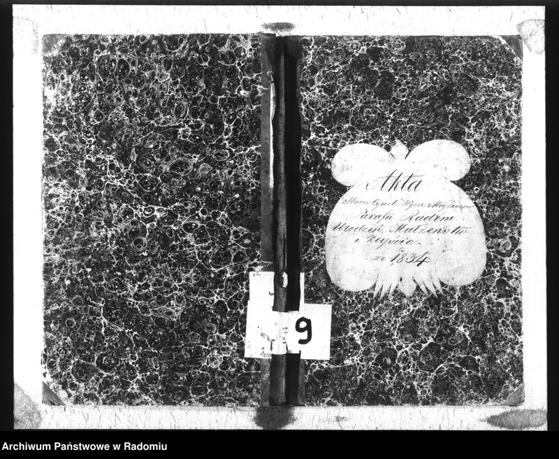 image.from.unit.number "Akta Stanu Cywil. Wyzn. Mojżeszow. Parafii Radom Urodzeń, Małżeństw i Zejścia z r. 1834"