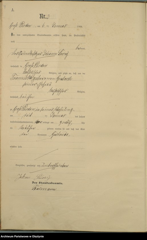 image.from.unit.number "Geburts-Haupt-Register Nr 1 - 65"