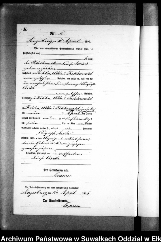 image.from.unit.number "Geburts-Neben-Register des Preussischen Standes-Amtes Kehlen Kreis Angerburg"