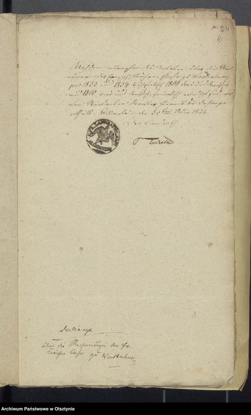 image.from.unit.number "Rechnung über die Einnahme und Ausgabe der evangelkischen Kirchenkasse zu Wartenburg"