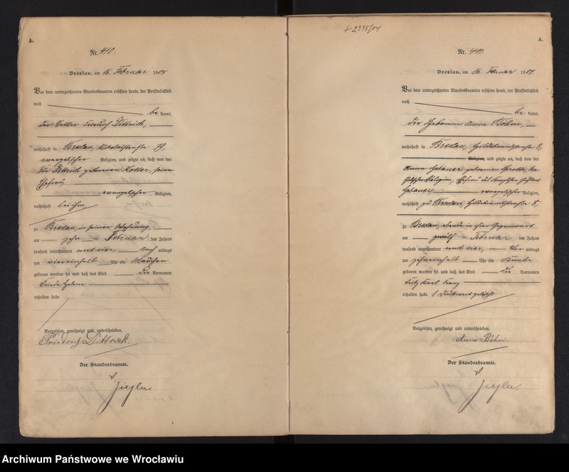 image.from.unit.number "Geburts-Haupt-Register Breslau I 1904 Band 2"