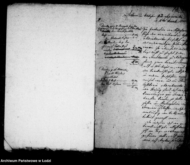 Obraz 9 z jednostki "Akta tyczące się sporu granicznego pomiędzy gminą miasta Łodzi a Dobrami Radogoszcz i Bałutami"