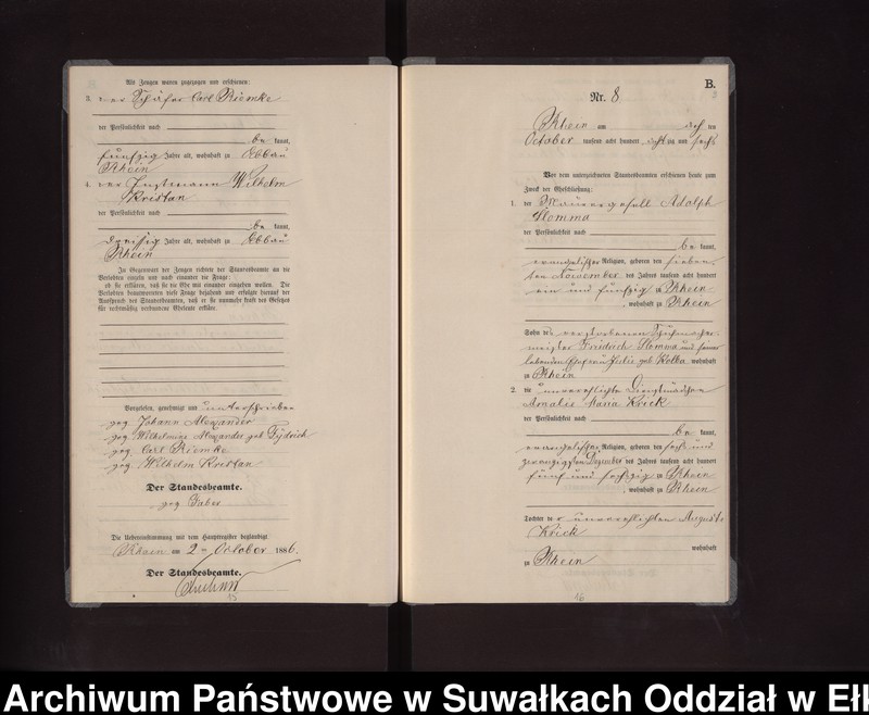 image.from.unit.number "Heiraths-Neben-Register des Preussischen Standes-Amtes Rhein Kreis Loetzen"