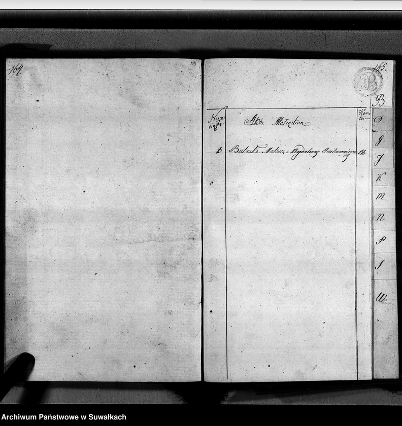 image.from.unit.number "Akta zaślubionych gminy wigierskiey od 1-go maja 1808 do dnia ostatniego kwietnia 1809"